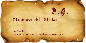 Miserovszki Gitta névjegykártya